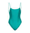Jade Swim Trophy Swimsuit In Aqua Sheen