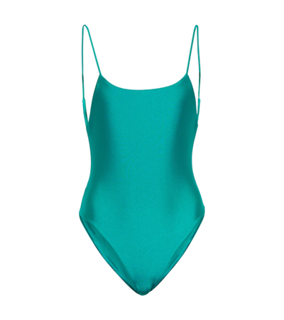 Jade Swim Trophy Swimsuit In Aqua Sheen