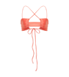 Jade Swim Livi Front-tie Bikini Top In Coral Sheen