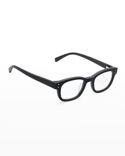 Eyebobs Biff Square Acetate Readers In Matte Black