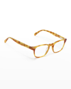 Eyebobs Old Sport Rectangular Acetate Readers In Yellow
