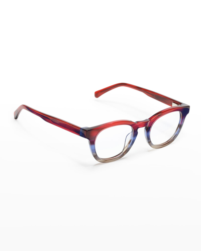 Eyebobs Waylaid Rounded Acetate Readers In Red