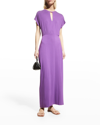 Capsule 121 Temperance Jersey Keyhole Maxi Dress In Dancing Purple