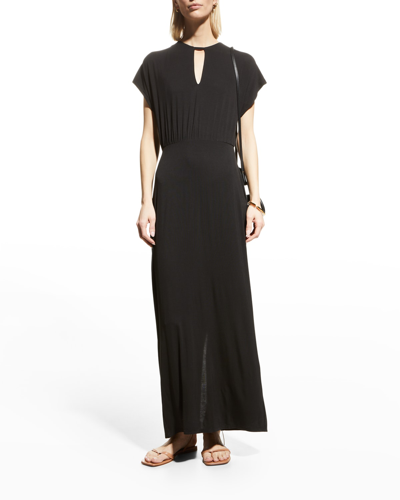 Capsule 121 Temperance Jersey Keyhole Maxi Dress In Black