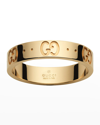 GUCCI ICON GG THIN BAND RING IN 18K GOLD