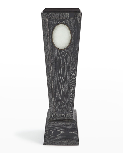 Global Views Proust Pedestal, Black Cerused Oak