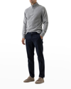 Rodd & Gunn Charlestown Quarter Zip Sweater In Smoke