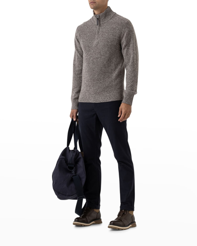 Rodd & Gunn Men's Charlestown Quarter-zip Lambswool Sweater In Asphalt