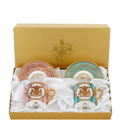 Harrods Lustre Coffee Cup & Saucer (set Of 2) In Multi