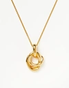 MISSOMA MOLTEN TWISTED DOUBLE PENDANT NECKLACE 18CT GOLD PLATED