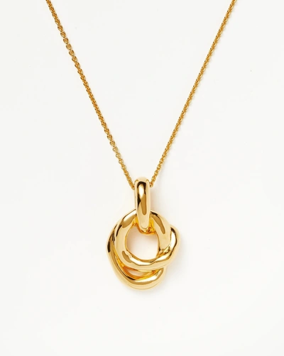 Missoma Molten Twisted Double 18ct Yellow Gold-plated Brass Pendant Necklace In 18ct Gold Plated