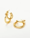 MISSOMA MOLTEN TWISTED DOUBLE HOOP EARRINGS 18CT GOLD PLATED
