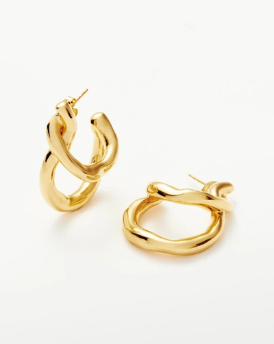 Missoma 18ct Gold-plated Molten Twisted Double Hoop Earrings