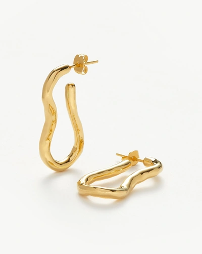 Missoma Molten 18ct Recycled Gold-plated Brass Earrings In 18ct Gold Plated