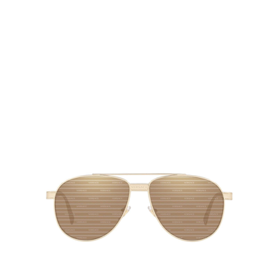 Versace Ve2209 Pale Gold Male Sunglasses In Brown / Gold / Silver