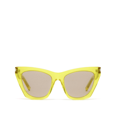 Saint Laurent Sl 214 Yellow Female Sunglasses