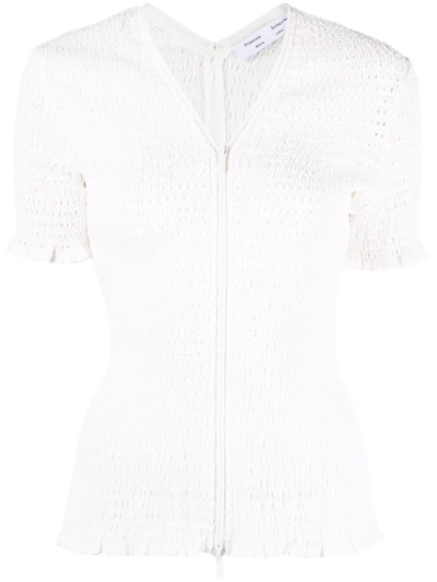 Proenza Schouler White Label Crochet Zip-front Blouse In White