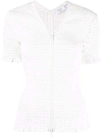 Proenza Schouler White Label 钩编针织拉链罩衫 In White