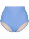 Evarae Milo High-waisted Bikini Bottom In Blau