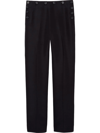 Khaite Rainer Microfille Wool Blend Pants In Schwarz
