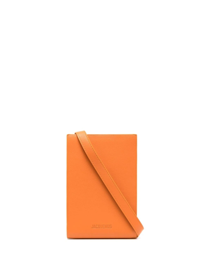 Jacquemus Gadju Leather Cross-body Bag In Orange