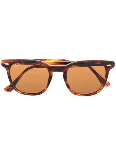 Ray Ban Hawkeye Square-frame Sunglasses In Braun