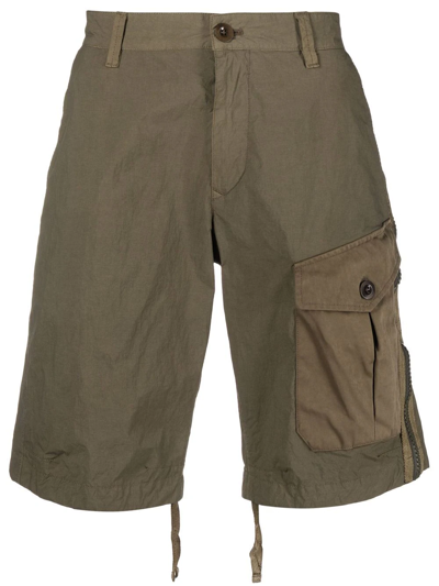 Ten C Zip-detail Bermuda Shorts In Grün