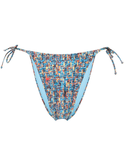 Sian Swimwear Halle 2 Side-tie Bikini Bottoms In Blue