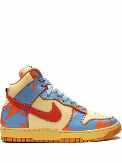 Nike Dunk High 1985 "orange Acid Wash" Sneakers In Yellow