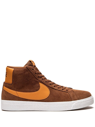 Nike Sb Blazer Mid Trainers In Brown
