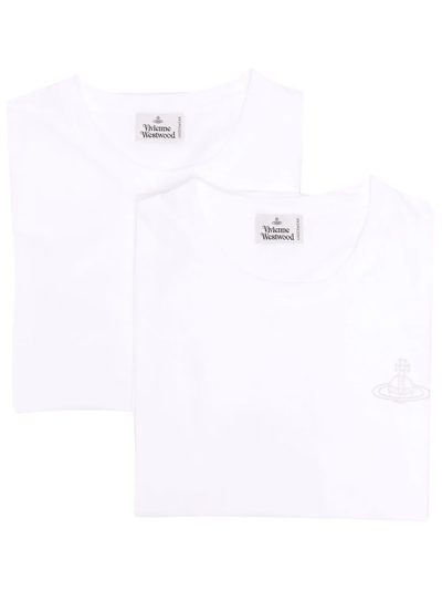 Vivienne Westwood Pack-of-two Orb Logo-print T-shirt In Weiss