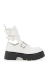 Alexander Mcqueen Leather Ankle Boots In White