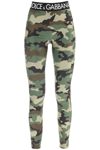 Dolce & Gabbana Camouflage Leggings In Mixed Colours