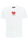 Dsquared2 Heart-motif Logo Cotton T-shirt In Mixed Colours