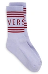 VERSACE FIRST LINE STRIPE CREW SOCKS