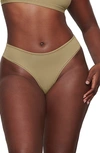 Skims Khaki Fits Everybody Thong In Khaki