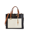 Marc Jacobs Women's Mini Grind Colorblock Leather Tote In Smoked Almond