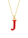 Gabi Rielle Women's Love In Bloom 14k Gold Vermeil Sterling Silver & Enamel Initial J Necklace In Silver
