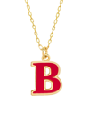 Gabi Rielle Women's Love In Bloom 14k Gold Vermeil Sterling Silver & Enamel Initial B Necklace In Silver