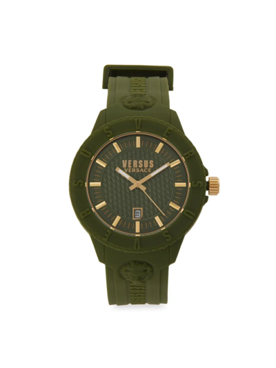 Versus Men's 43mm Stainless Steel & Silicone Watch In Green