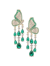 Eye Candy La Women's The Luxe Goldtone Brass & Cubic Zirconia Monarch Dangle Earrings In Brass