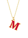 Gabi Rielle Women's Love In Bloom 14k Gold Vermeil Sterling Silver & Enamel Initial M Necklace In Letter M