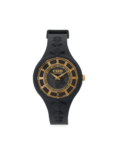 Versus Women's 39mm Stainless Steel & Silicone Watch In Black