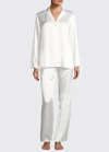 La Perla Silk Long-sleeve Pajama Set In Ivory