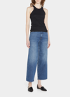 Totême Fine Curved Ribbed Tank Top In Black 200