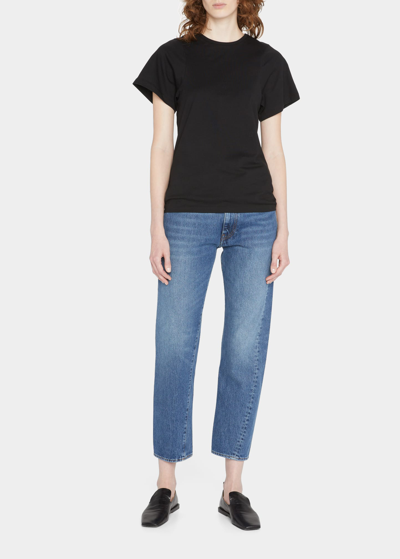 Totême Curved Seam Tee In Black 200