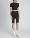 Givenchy Cyclist Shorts With Elastic Jacquard In Black