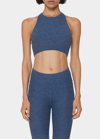 SPIRITUAL GANGSTER HIGH-NECK HEATHERED SPORTS BRA