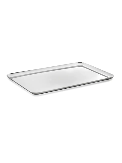 Mepra Rectangular Tray, 18" X 11" In Silver