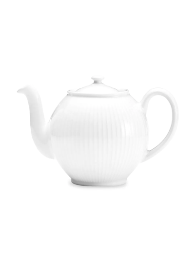 Pillivuyt Plisse Porcelain Small Teapot In White